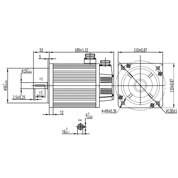 Silnik servo AC CNC SZGH-11120DC 1,2kW 4Nm 3000rpm